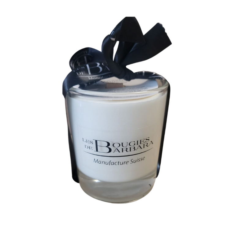 Bougie Classique 160 g – verre brillant et ruban — Les Bougies de Barbara