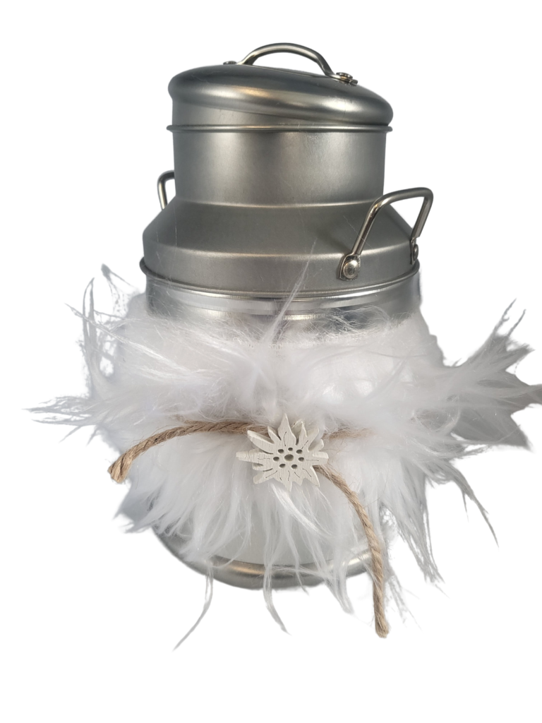 Bougie Boille 600 g – fourrure blanche et edelweiss — Les Bougies de Barbara