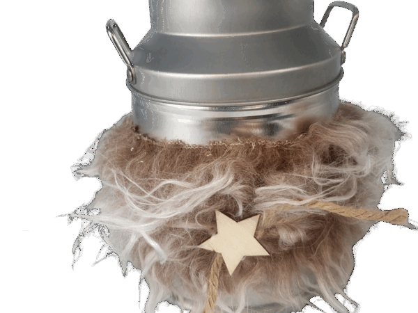 Les Bougies de Barbara, La Boille à Lait – Version argentée 600 gr. - Fourrure Brune et Etoile