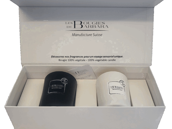 Les Bougies de Barbara - Coffret 2 pièces Bougies ZEN noire & blanche
