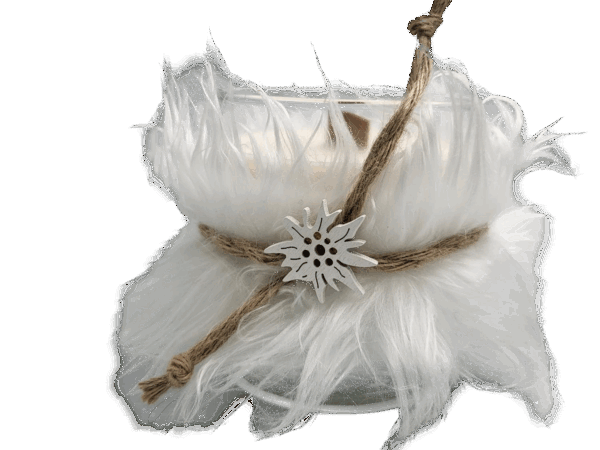 LES BOUGIES DE BARBARA - Collection JOYA - Fourrure noël BRUNE ou BLANCHE 300 gr