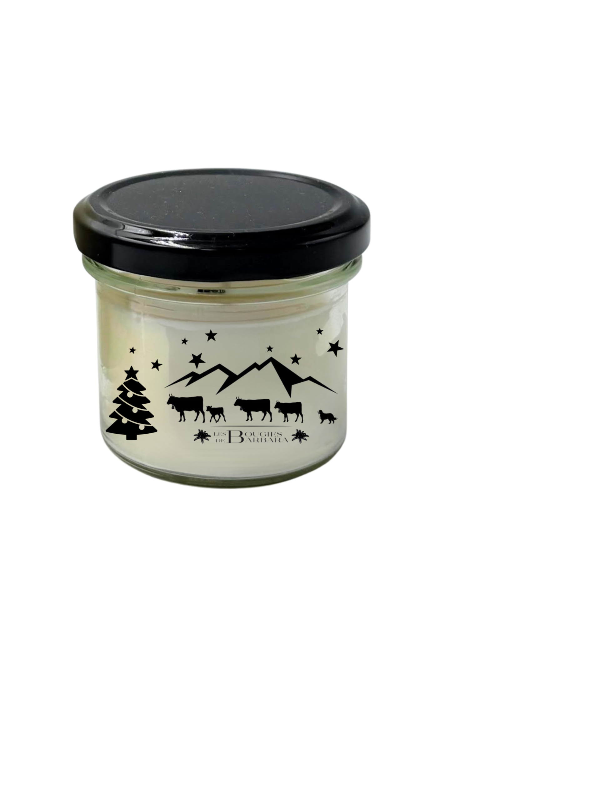 LES BOUGIES DE BARBARA - Bougie 90g - Couvercle noir - Etiquettes au choix – Image 2