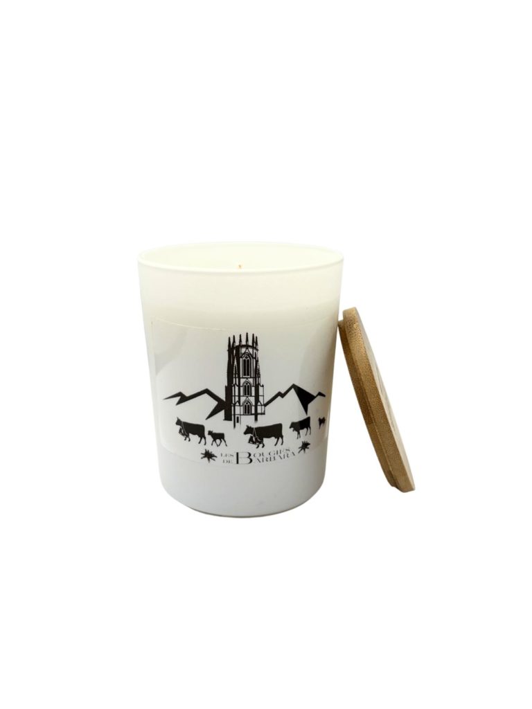 Bougie Zen blanche Fribourg 180 g – mèche en coton — Les Bougies de Barbara