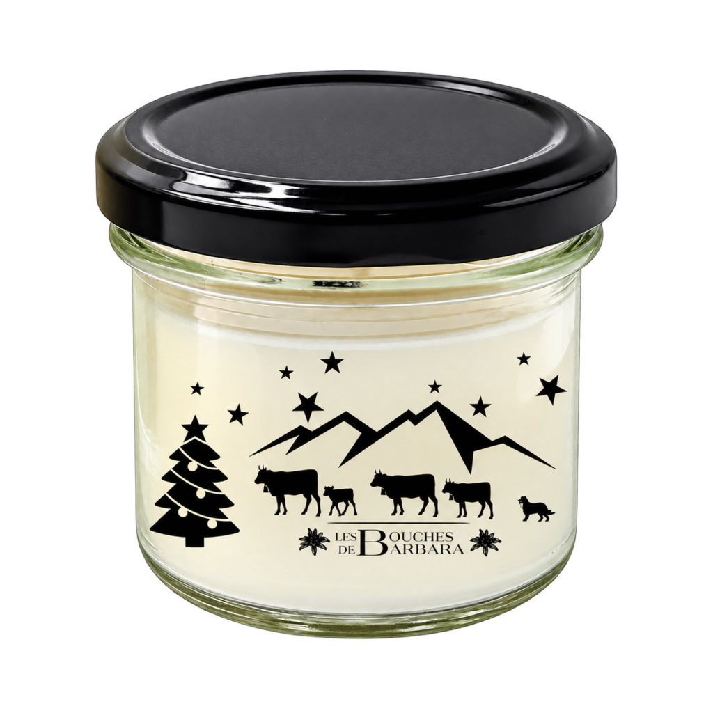 Bougie Poya 90 g – Poya sapin – couvercle noir — Les Bougies de Barbara